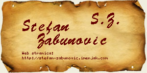 Stefan Zabunović vizit kartica